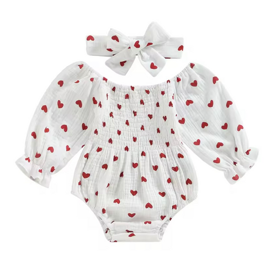 Long Sleeved Romper & Headband