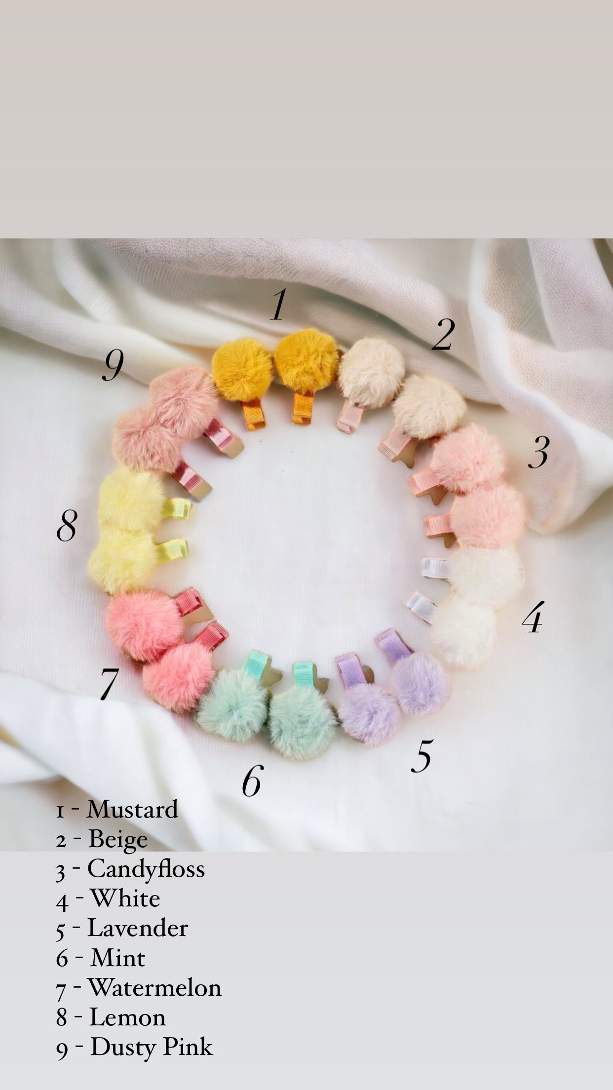 Fluffy Pom Pom Clips