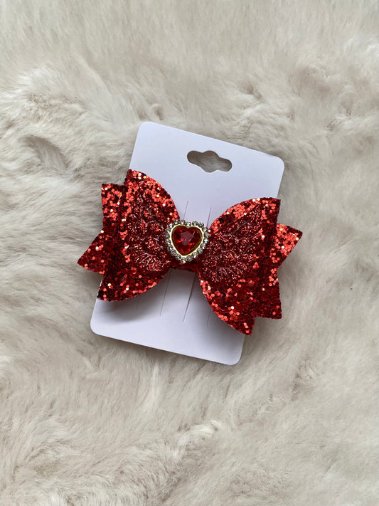 Glittering Heart Clip