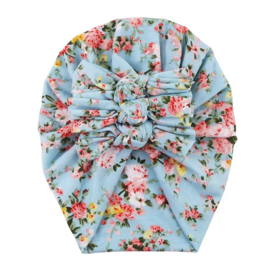 Triple Knot Turban - Mint Floral