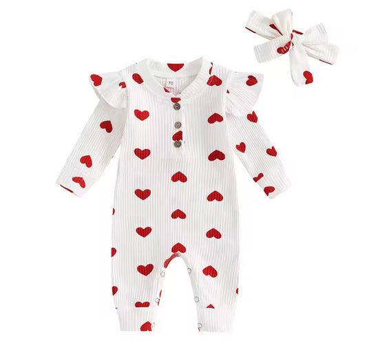 Heart Romper & Headband