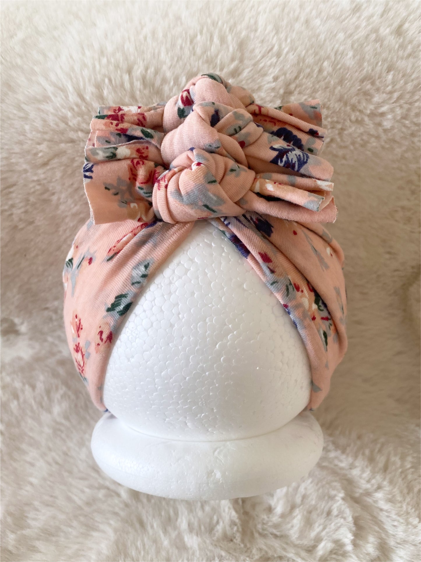 Triple Knot Turban - Pink Floral